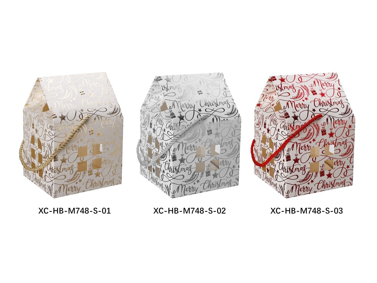 Scatola porta panettone casa con finestra 12x12x18cm-disponibile in 3 assortimenti