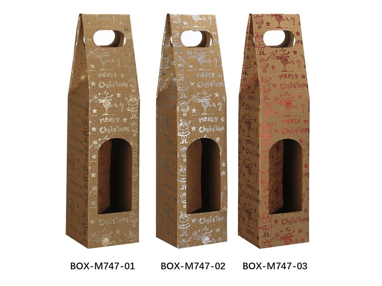 Scatola porta bottiglie 8.8x38.5x8cm-disponibile in 3 assortimenti