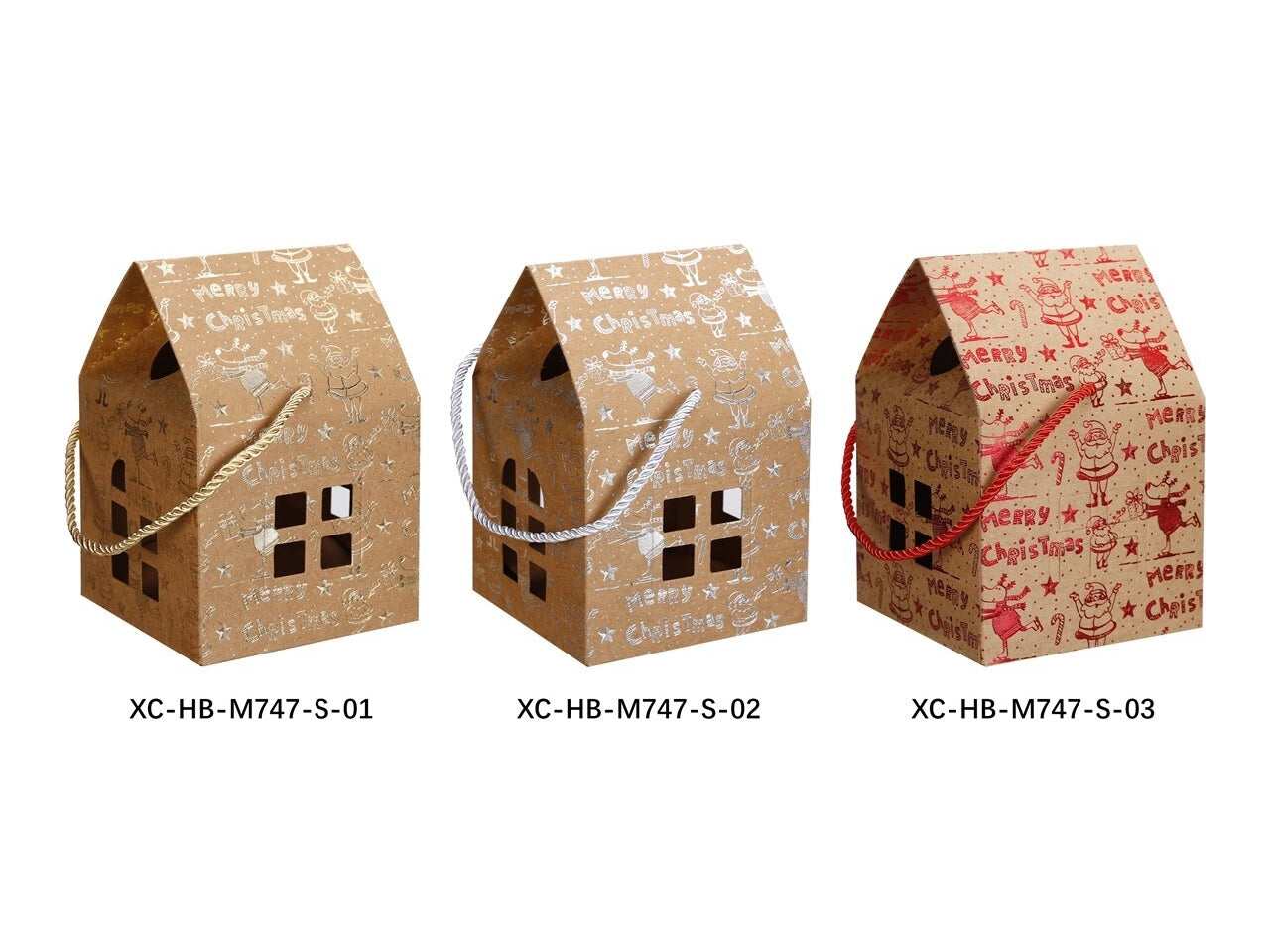 Scatola porta panettone casa con finestra 12x12x18cm-disponibile in 3 assortimenti