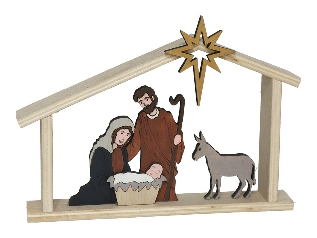Figura presepe in legno 22,5x3,5x16,5 cm