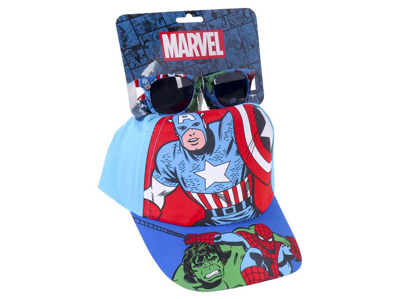 Avengers cappello con visiera e occhiali da sole