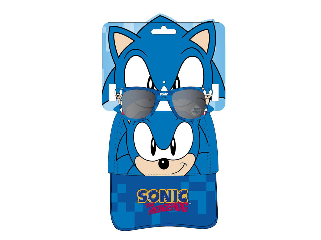 Sonic cappello con visiera e occhiali da sole