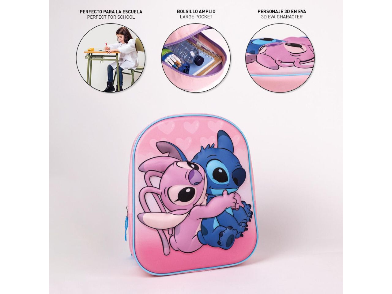 Zaino per bambini 3d stitch