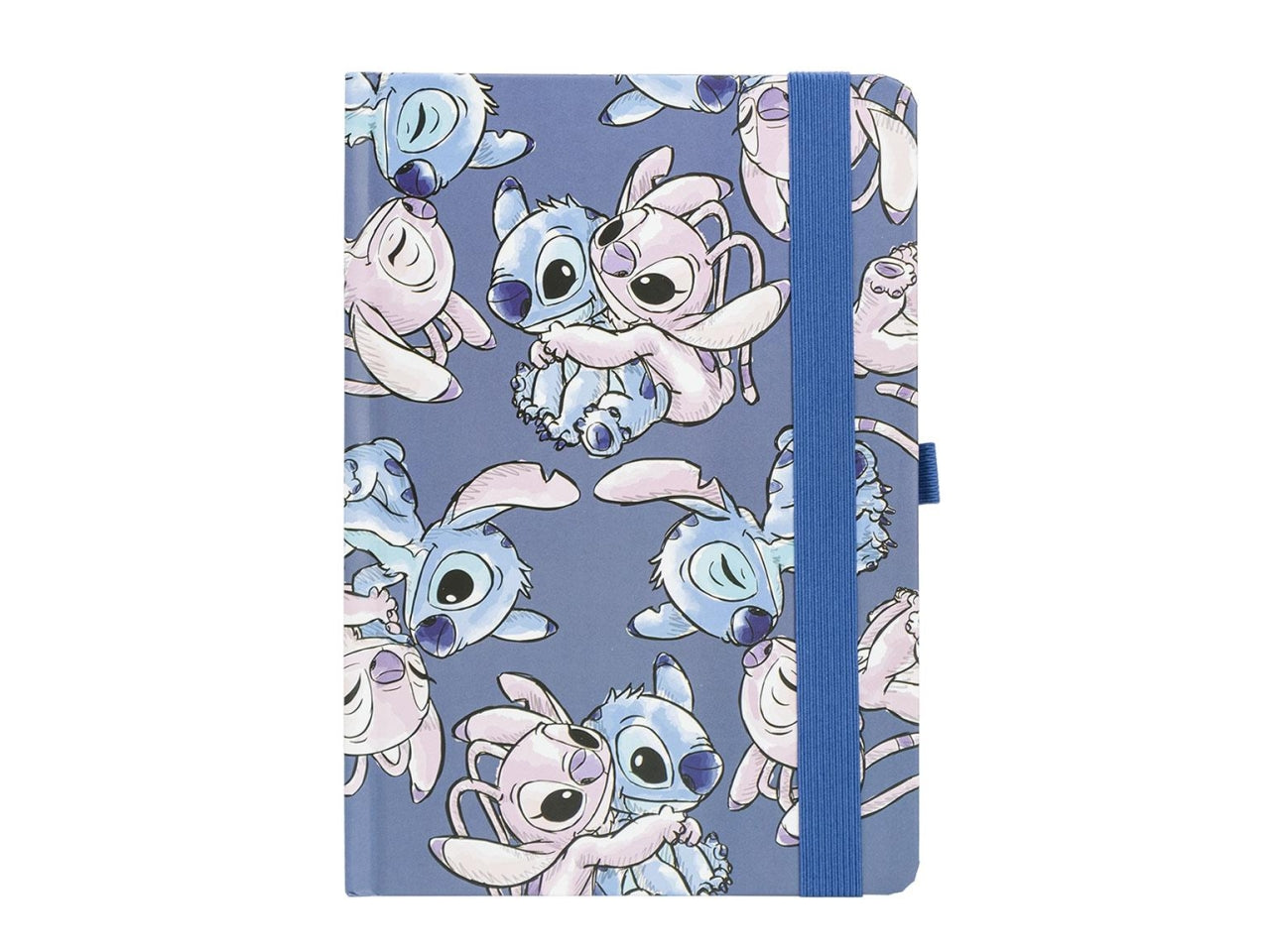 Stitch diario rosa e blu con penna a scatto 20,5x14 cm - Cerdà