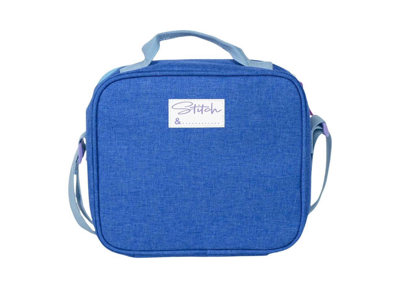 Portamerenda Stitch termico in poliestere azzurro 19x23 cm - Cerda