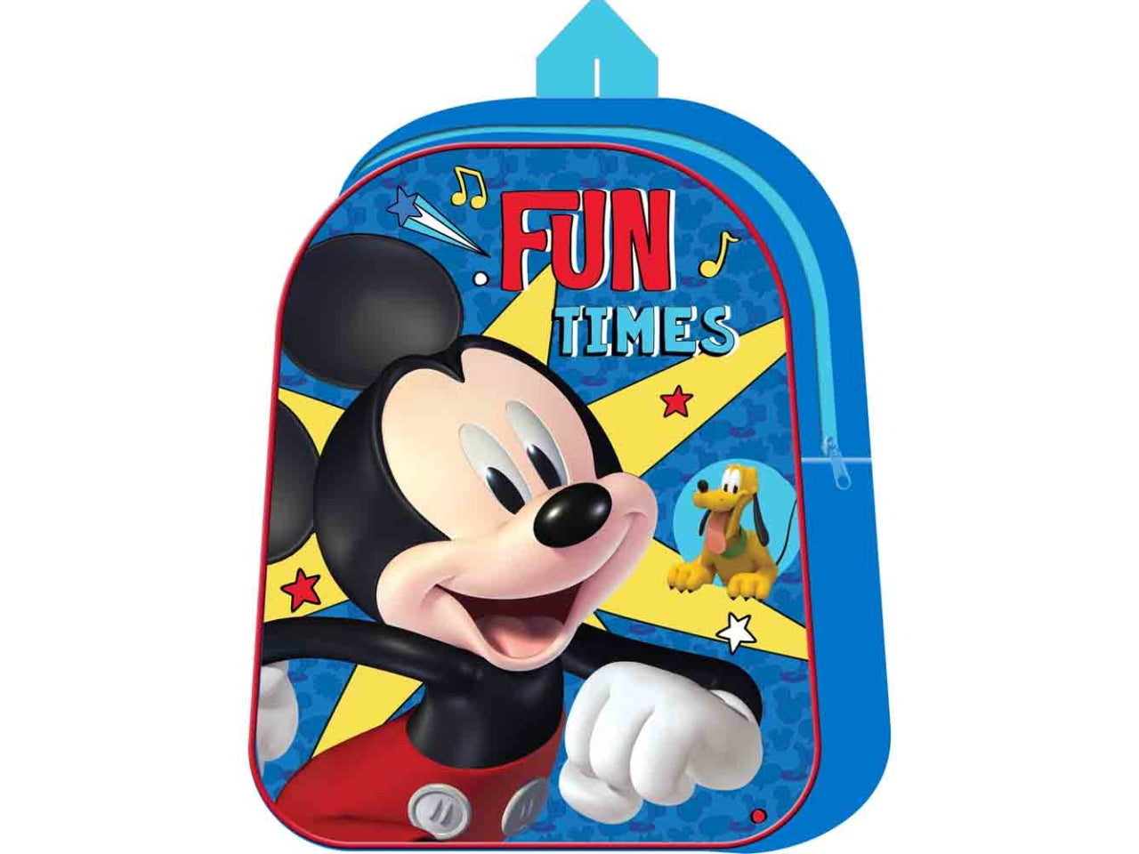 Zaino asilo Topolino per bambino in tessuto azzurro 28x22x10 cm - Dimagraf