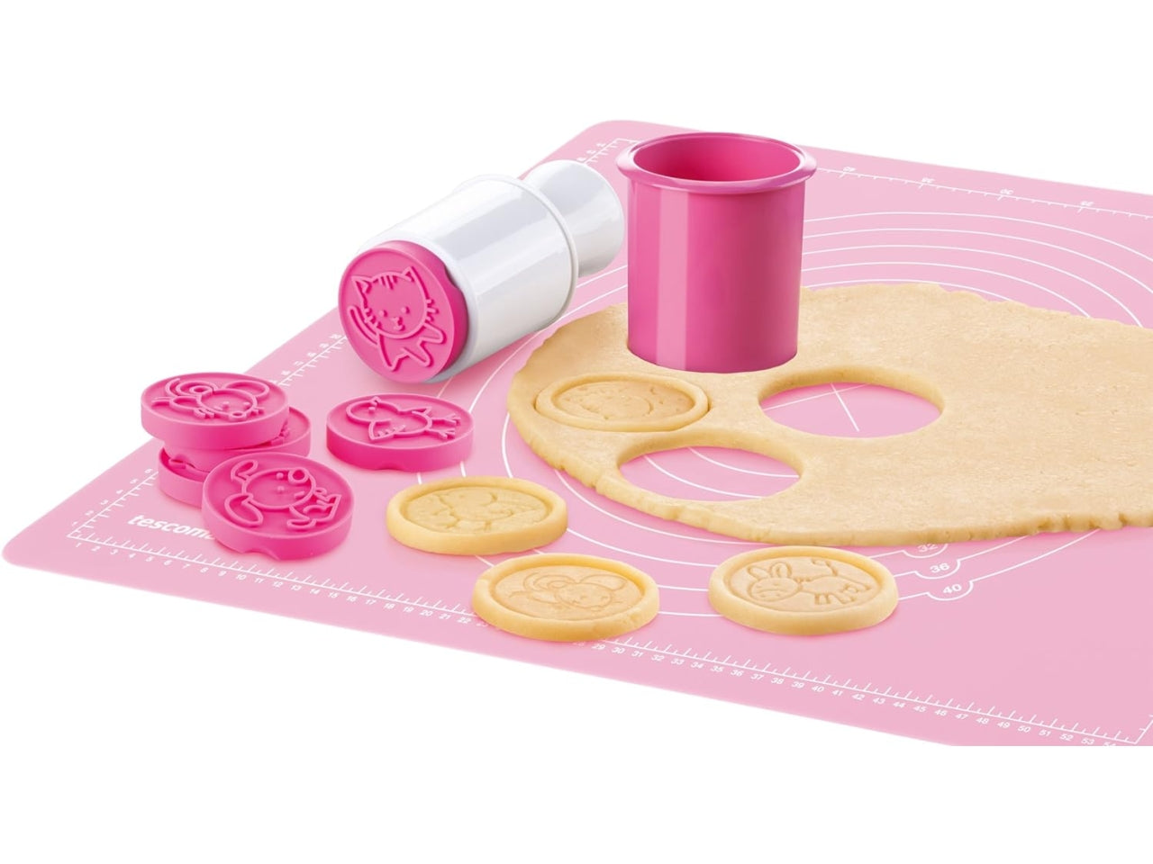 Timbro per Biscotti Tescoma Delicia 125 cm con 6 decori rosa