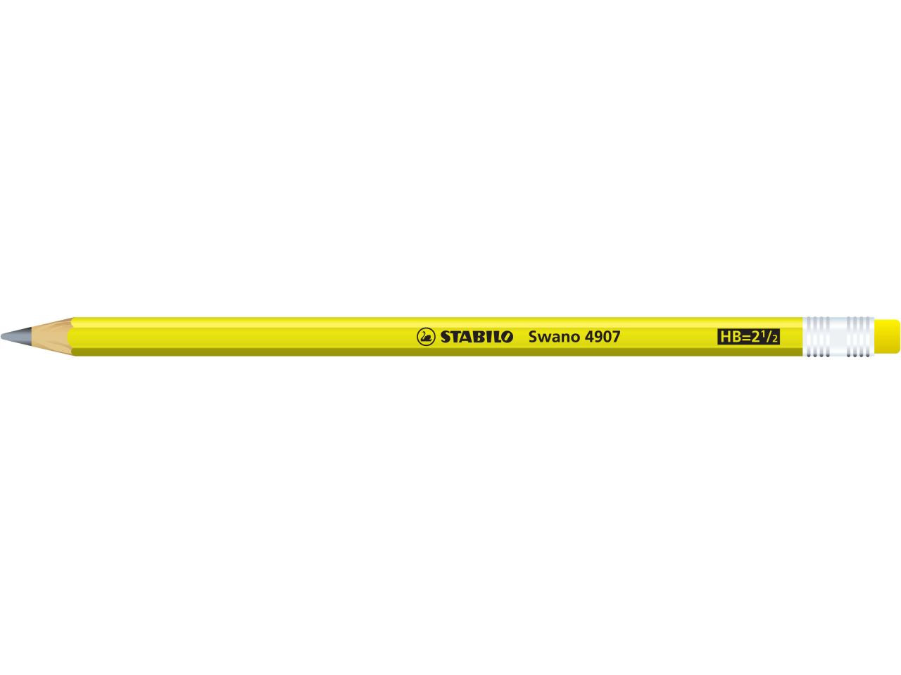 Stabilo matita swano fluo hb giallo banana , la confezione contiene 12 matite