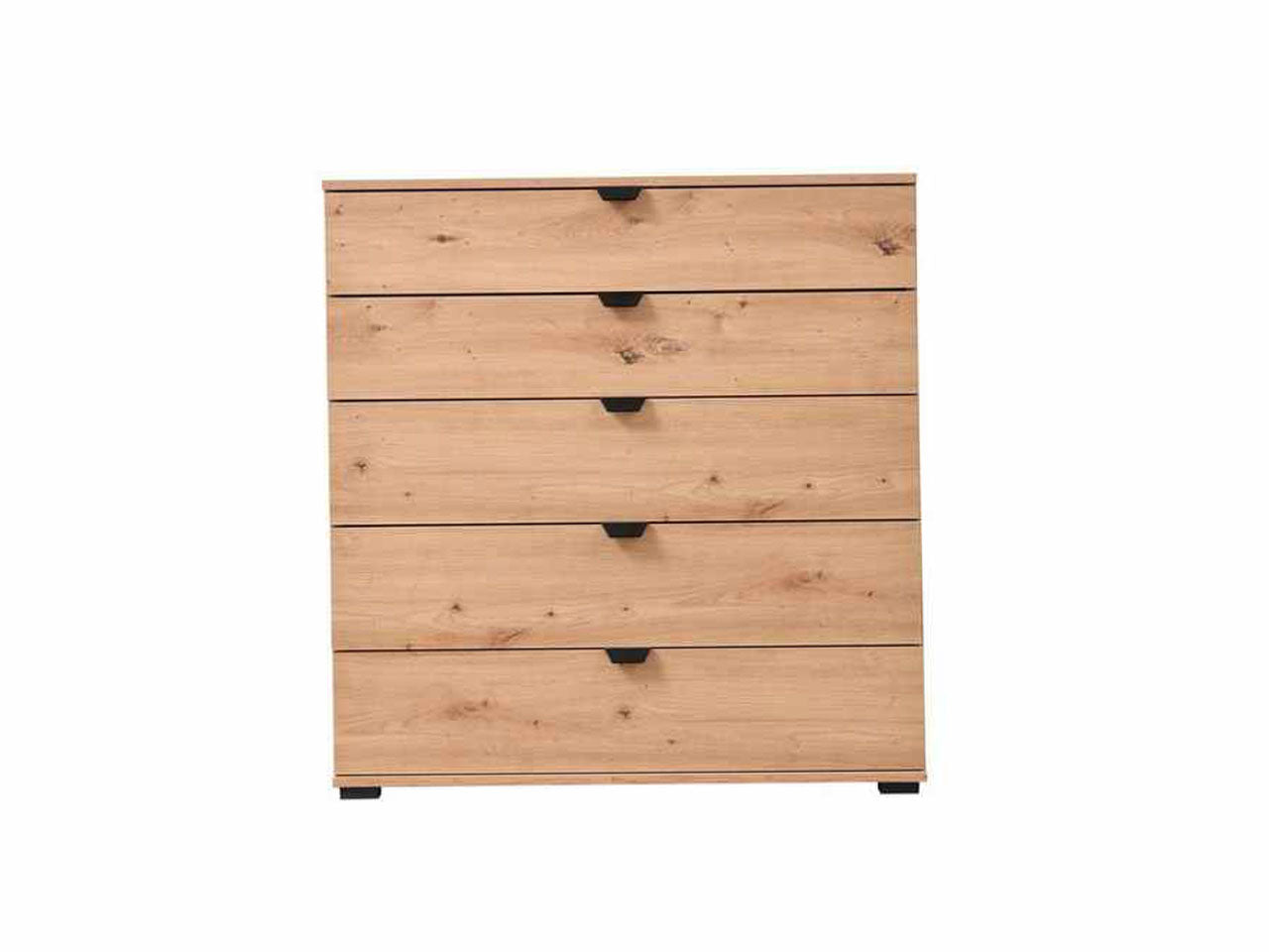 Cassettiera linea swiss con 5 cassetti in rovere anticato 90x40cm