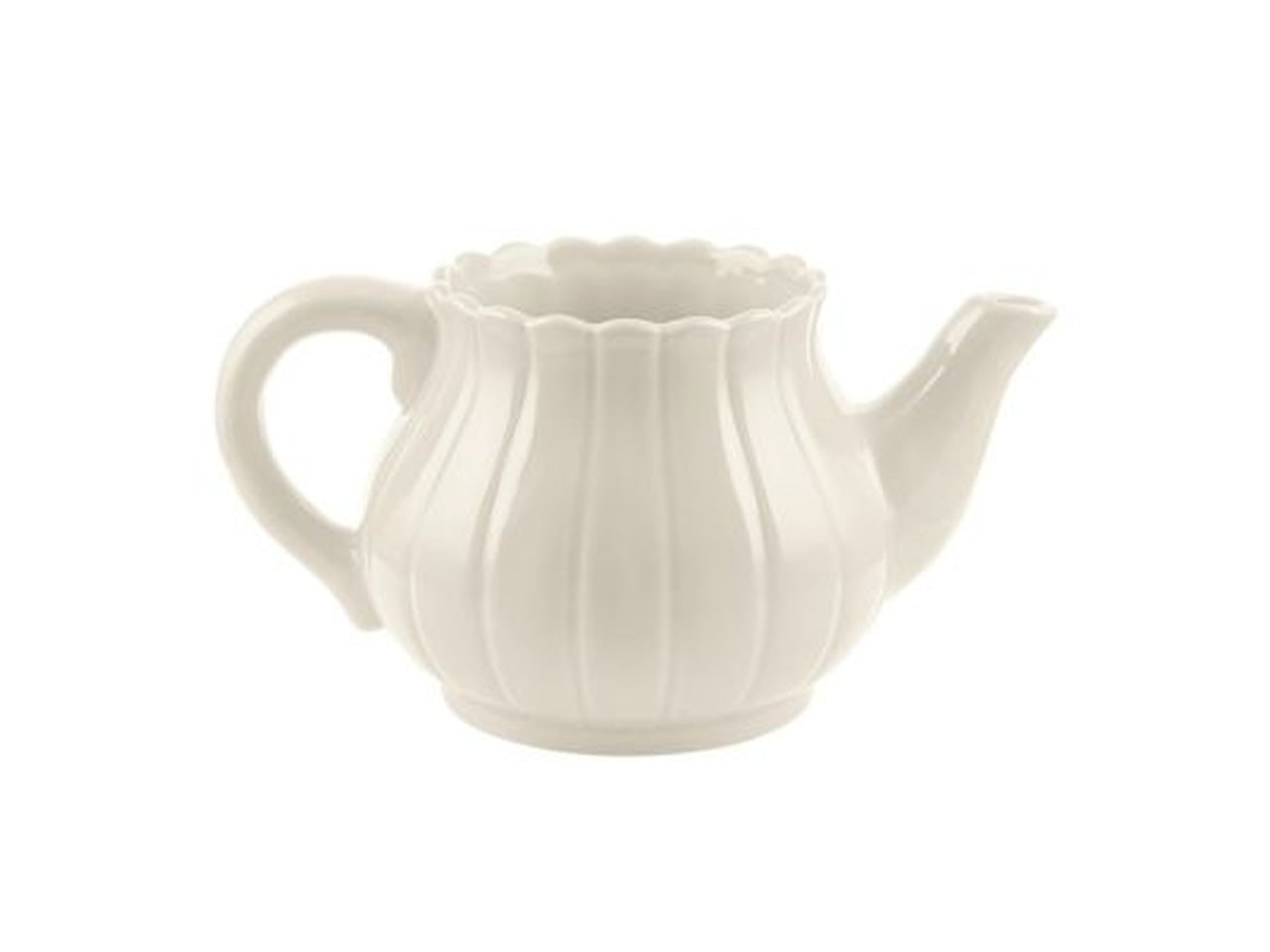 Teiera ceramica grande avorio h.130x164x252