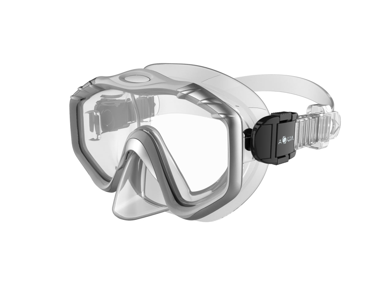 Maschera da sub Lyra da adulto in pvc grigio - Aqua by Frada