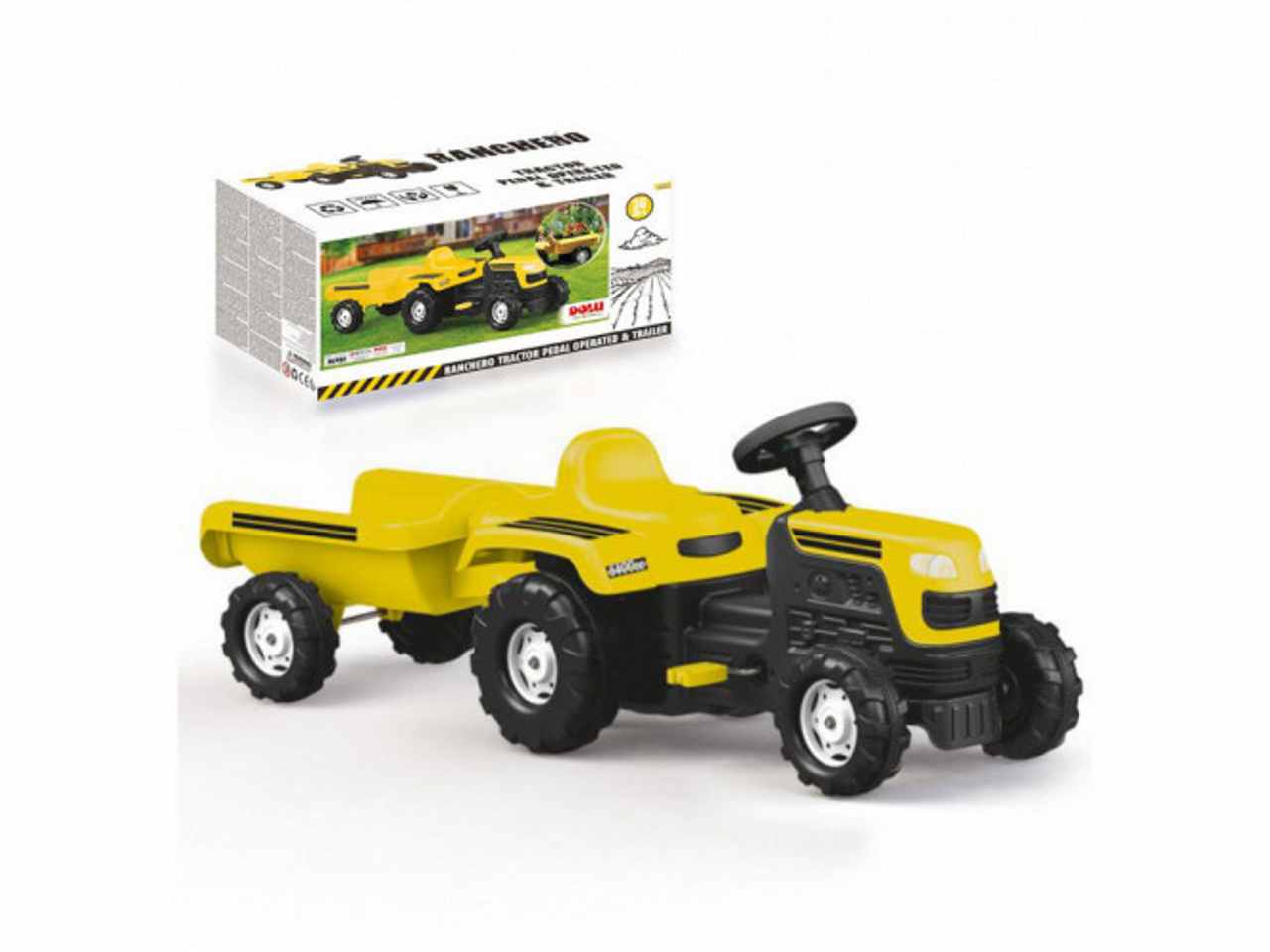 Trattore a pedali ranchero con rimorchio