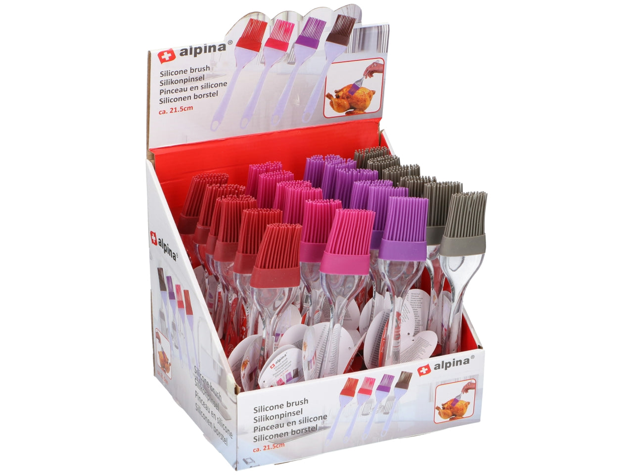 Pennello da cucina in silicone manico in plastica 21,5cm