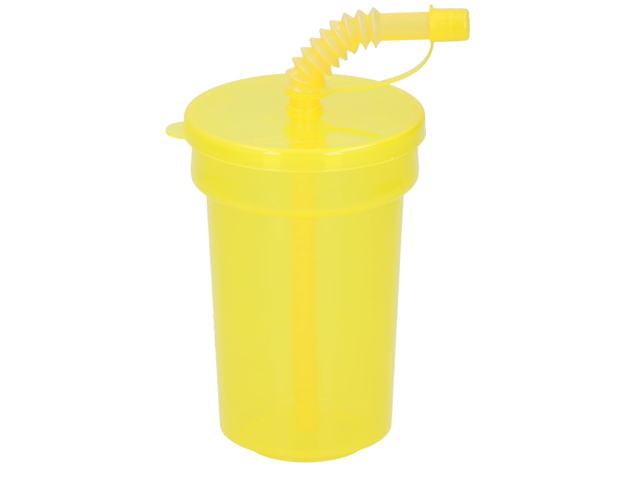 Set di 6 bicchieri colorati con cannuccia in polipropilene 390ml 8x12,3cm