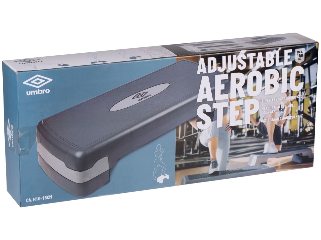 Pedana aerobica da 10 a 15cm in polipropilene max 150kg misura 70x29,7x11,5cm marca umbro