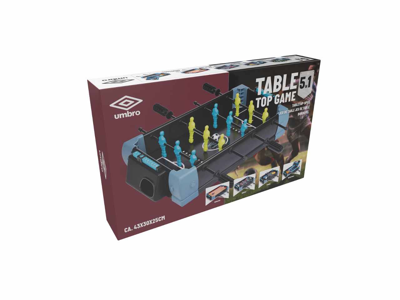 Umbro giochi da tavolo 5in1 35 pezzi 43x30x25cm