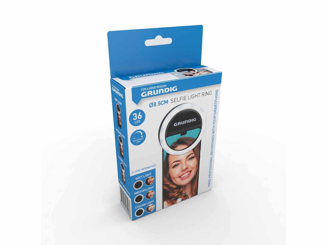 Grundig anello 36 led per selfie 8,5x8,5x3cm