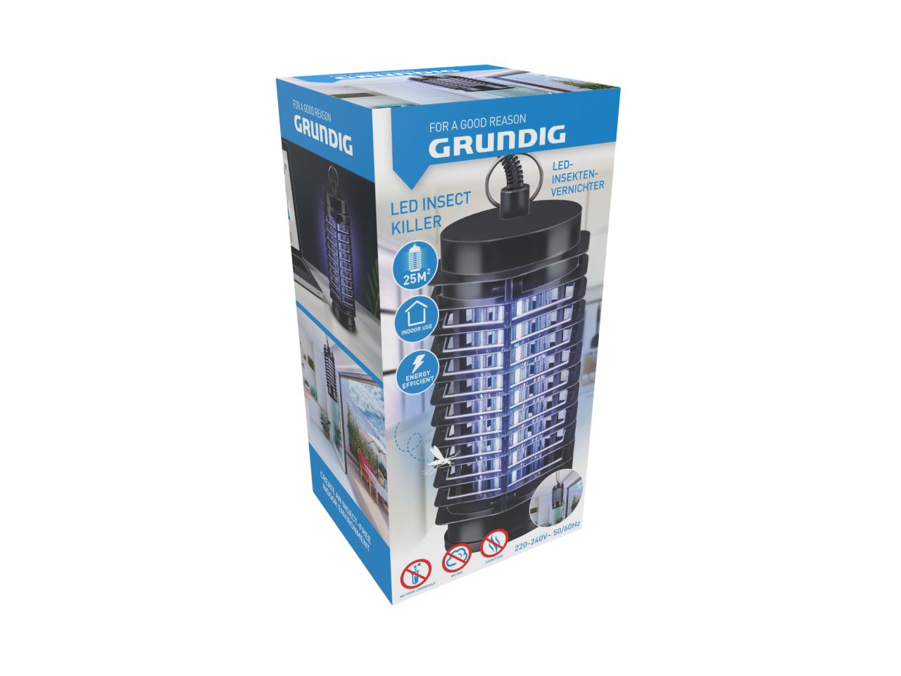 Lampada cattura insetti 1w 230v misura 21x10x10cm marca grundig