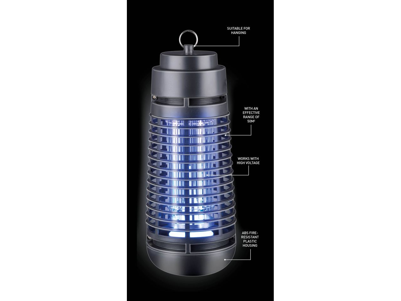 Lampada cattura insetti 4w 230v misura 30x12x12cm marca grundig