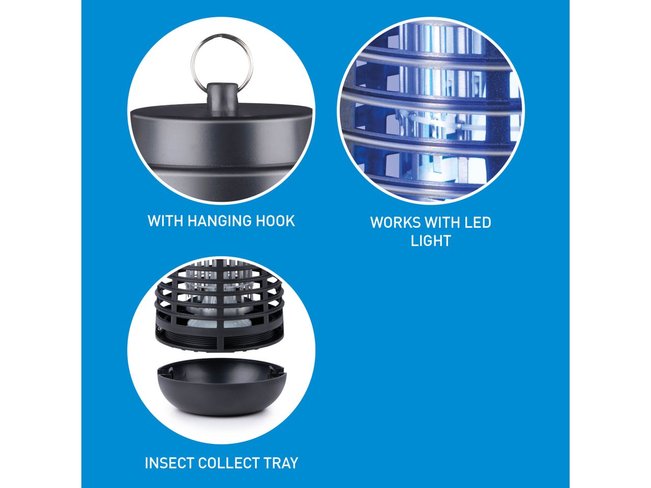Lampada cattura insetti 4w 230v misura 30x12x12cm marca grundig