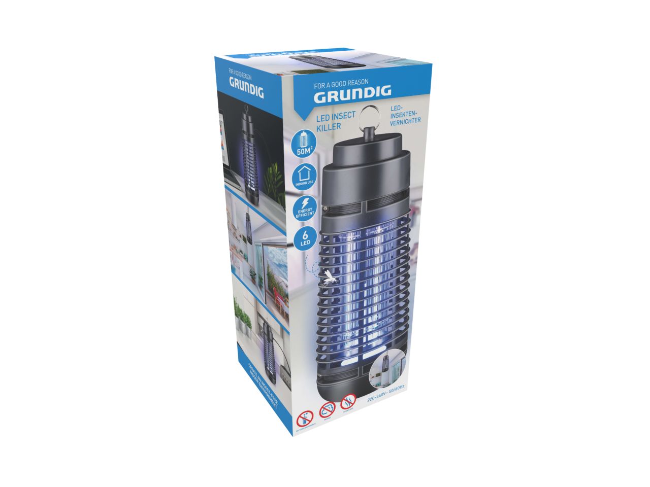 Lampada cattura insetti 4w 230v misura 30x12x12cm marca grundig