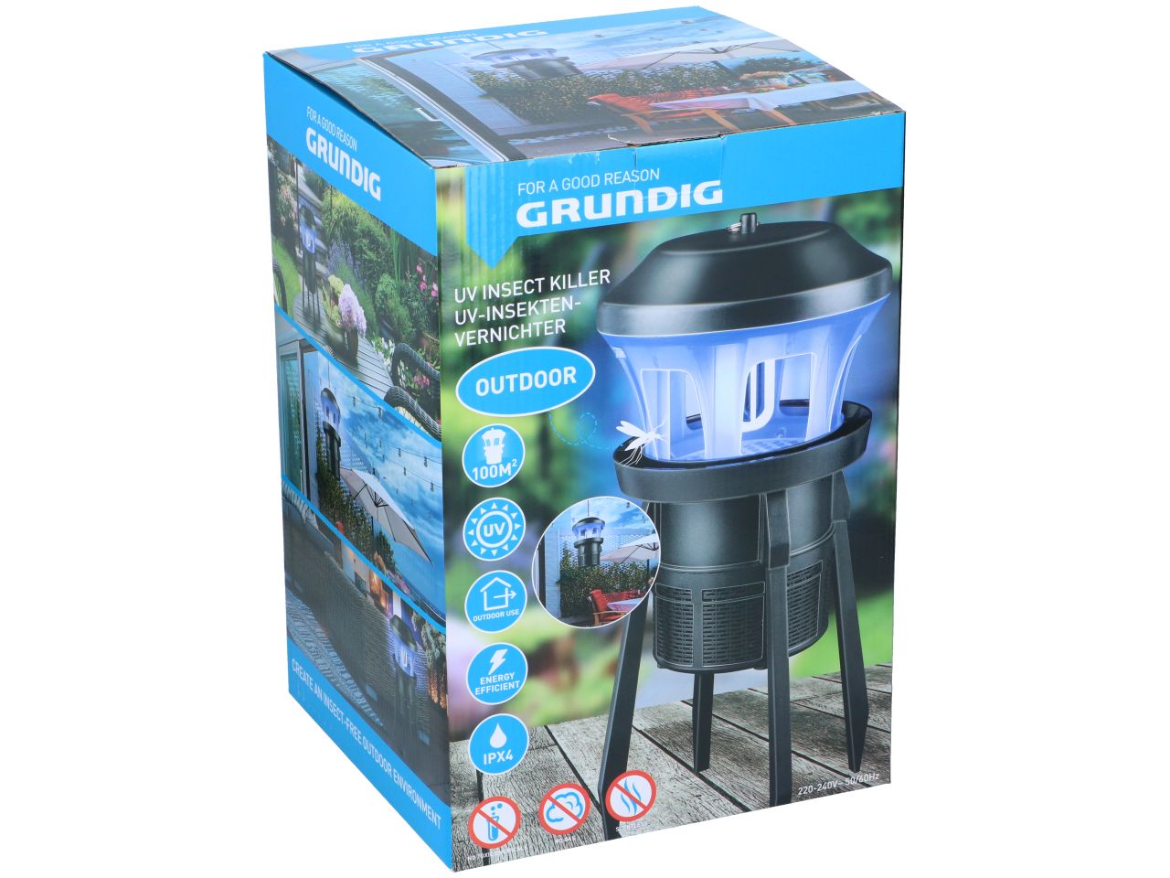 Lampada cattura insetti 9w 230v misure 21,5x21,5x32cm marca grundig
