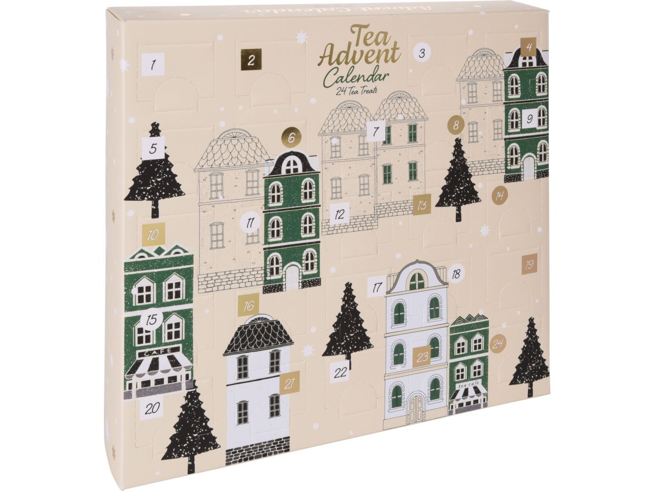 Calendario dell'avvento con the