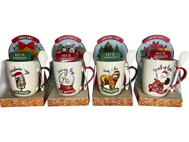 Mug con decorazione natalizia e bevanda