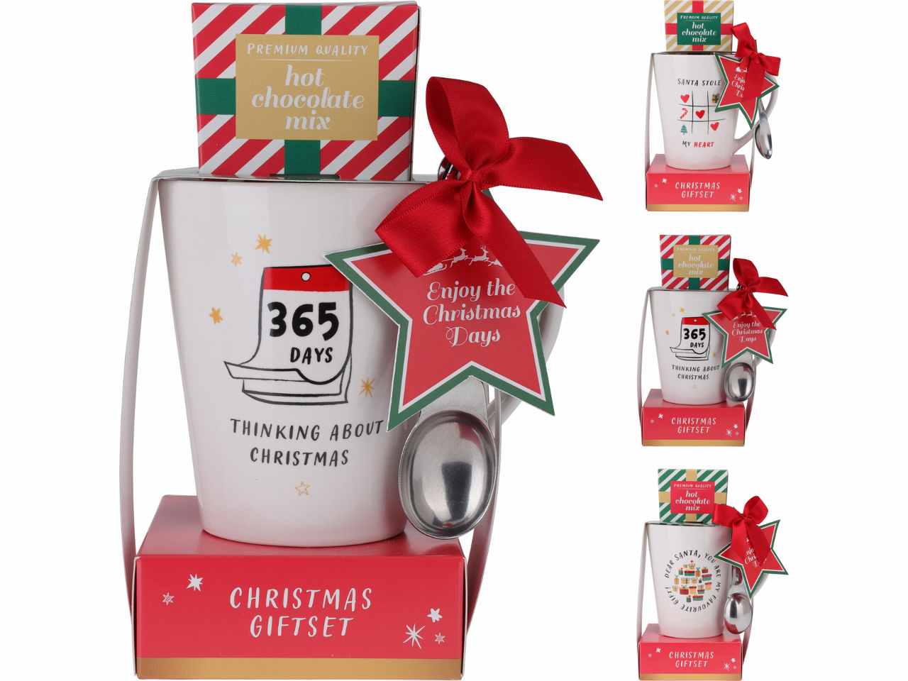 Mug con bevanda la confezione comprende 3 oggetti natalizi in 3 assortimenti