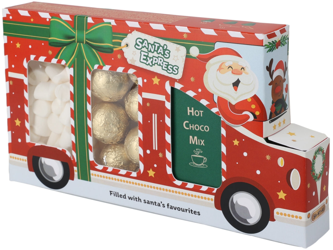 Camion natalizio con cioccolato