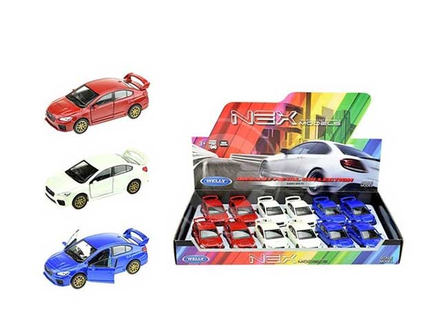 Die cast subaru wrx sti 3 col ass.