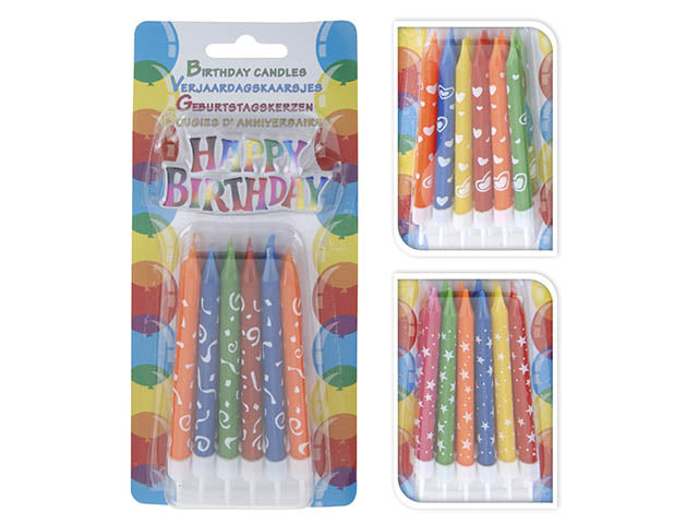 Candeline compleanno 12 pezzi s37352000