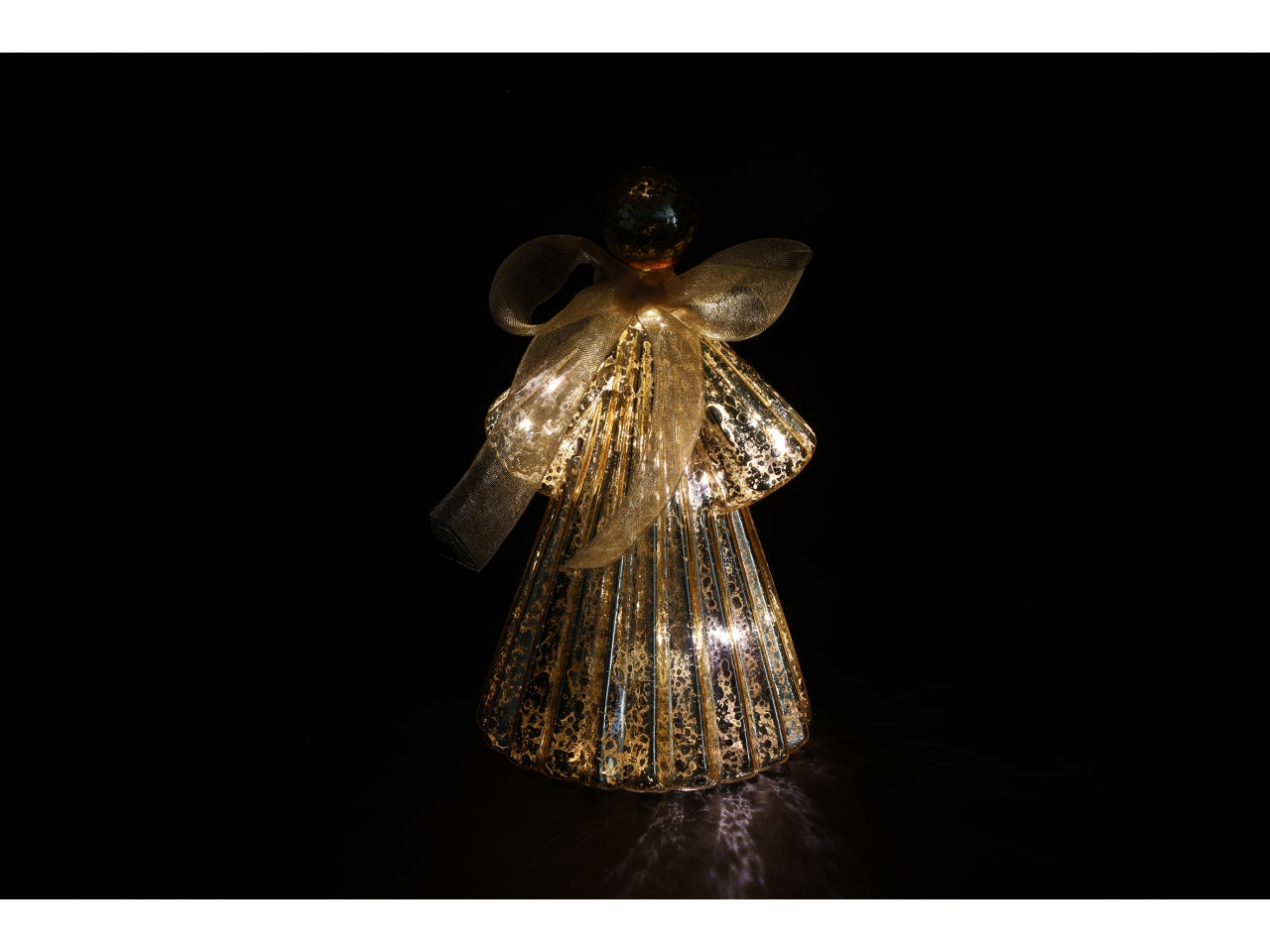 Angelo led in vetro invecchiato dorato per interni 9x15 cm - Countryfield