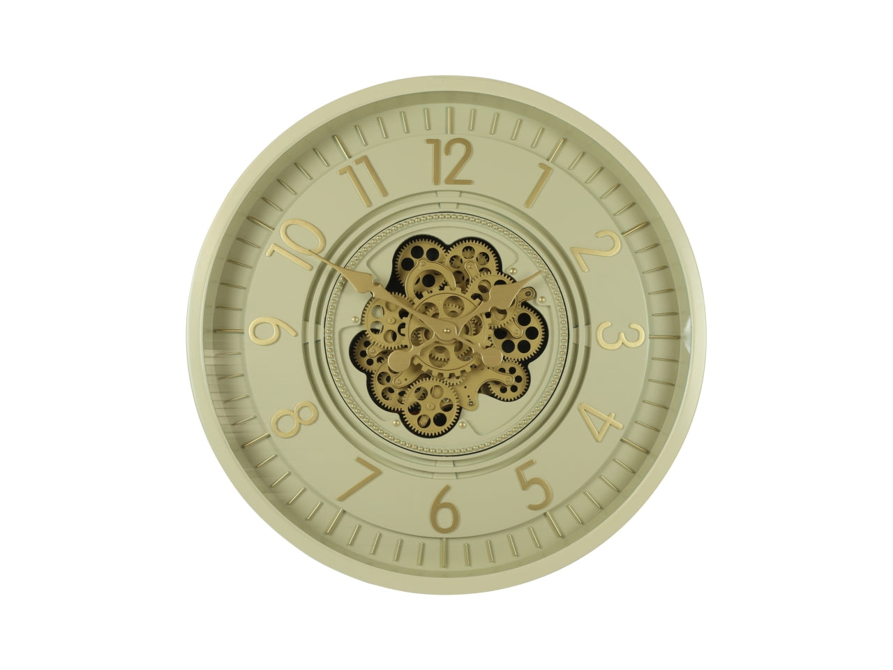 Orologio da parete industrial in metallo crema Ø66 cm - Countryfield