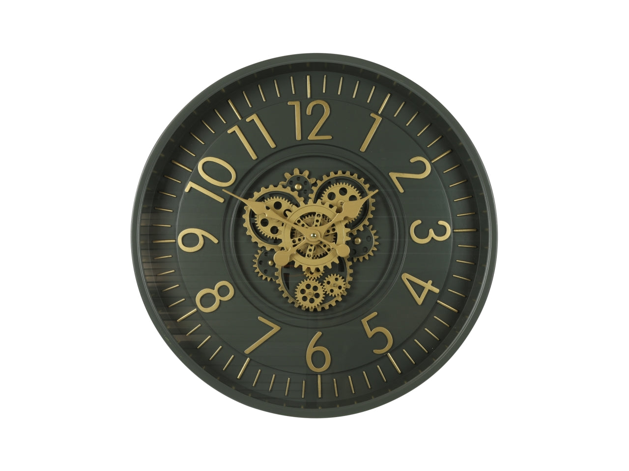 Orologio da parete industrial in metallo nero Ø53 cm - Countryfield