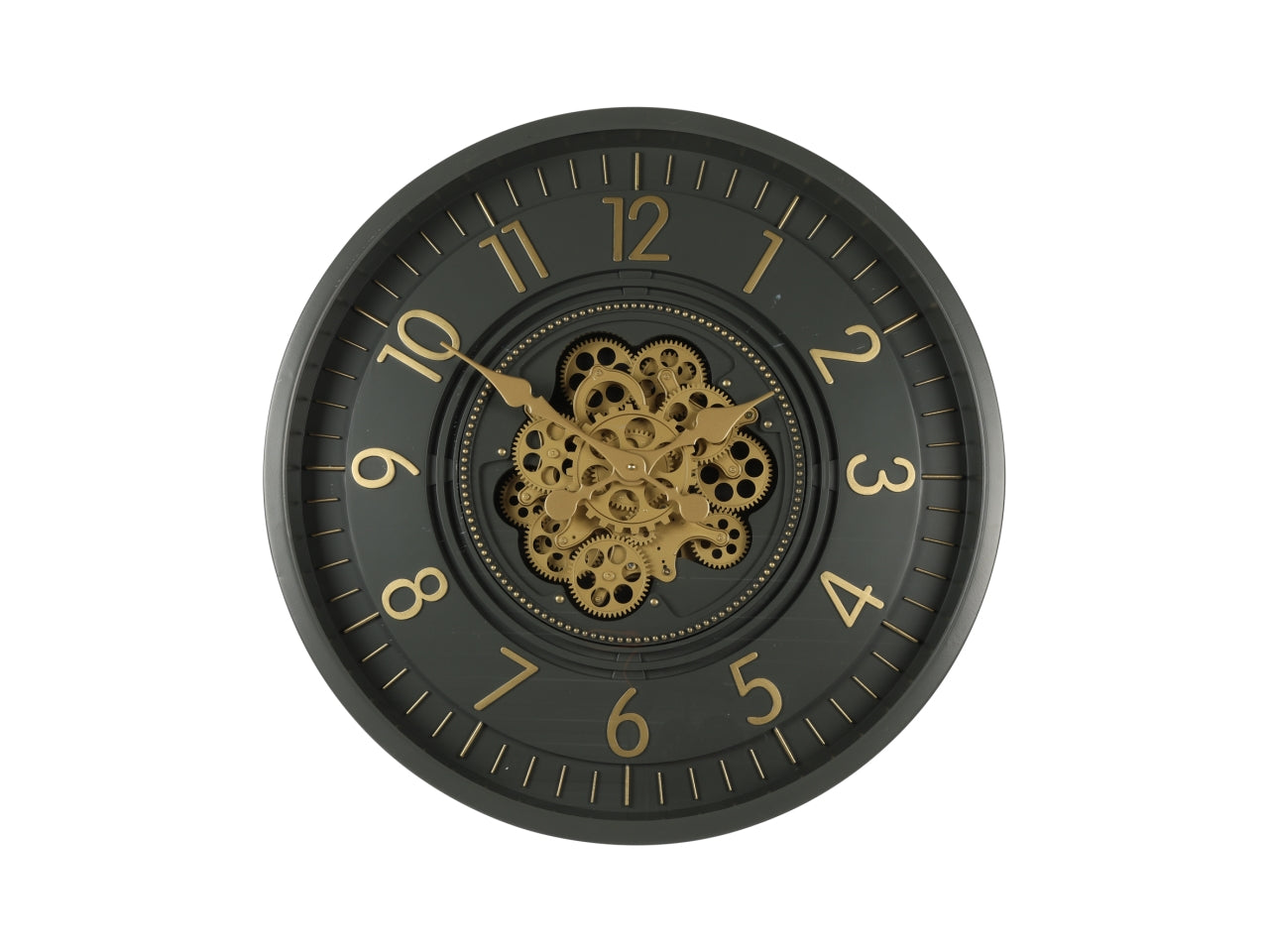 Orologio da parete industrial in metallo nero Ø66 cm - Countryfield