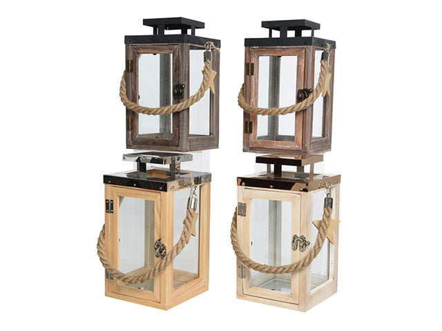 Lanterna legno 14x14x26cm 550679