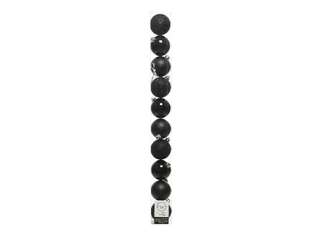 Sfera 6cm 10 pezzi nera 20258