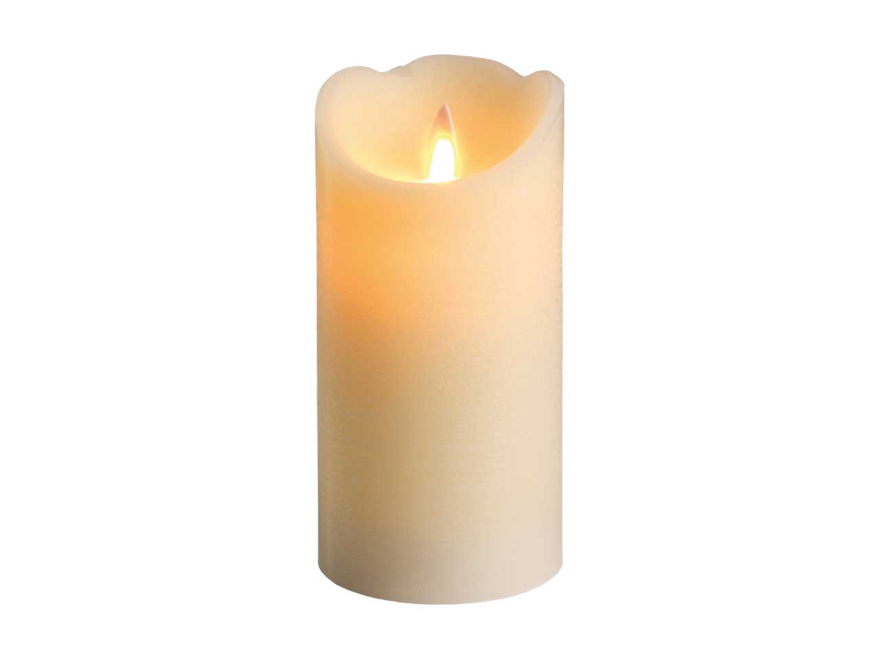Candela led ondulata in cera ad uso interno colore panna bianco caldo misura alt.15cmd.7.5cm  3mm  1