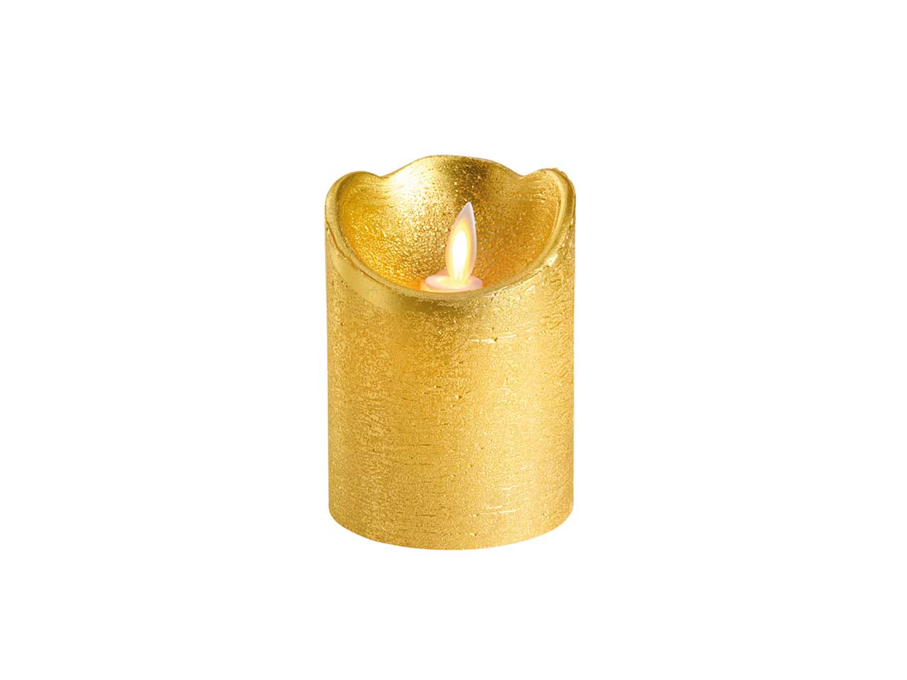Candela led 7,5xh.10cm oro b.caldo 480617