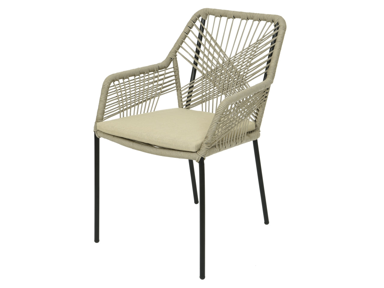 Sedia da esterno modello seville colore beige 63x57xh.85cm