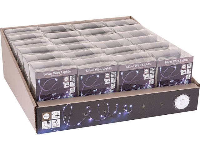 Catena 160led freddo gioco uso esterno funzionamento a batteria con timer