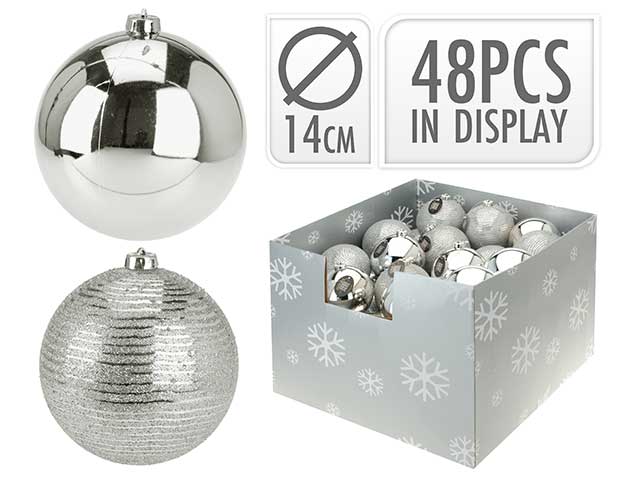Sfera 14cm argento acs200310