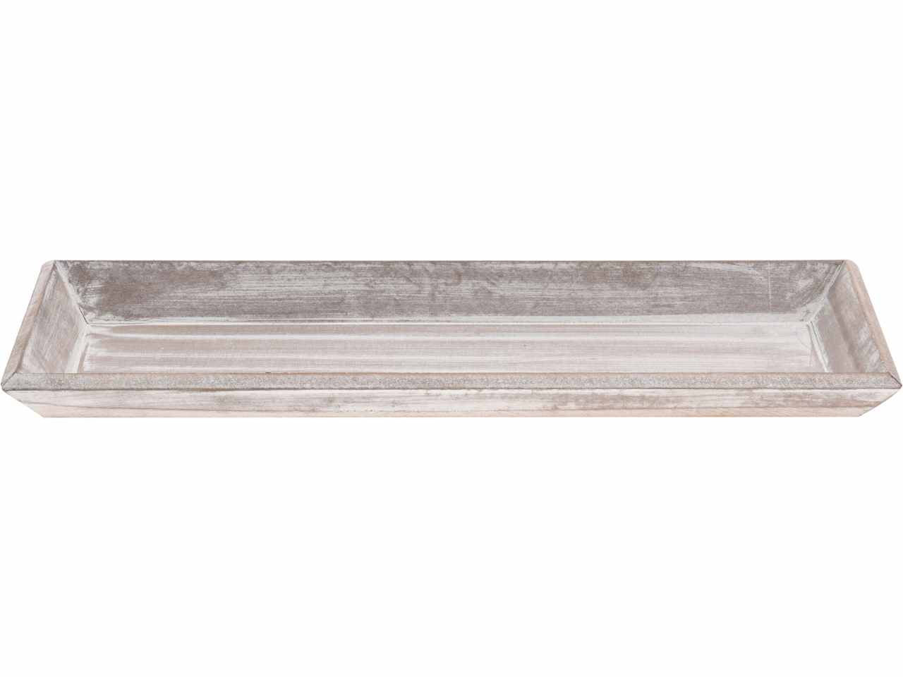 Vassoio in legno 40x14cm sbiancato