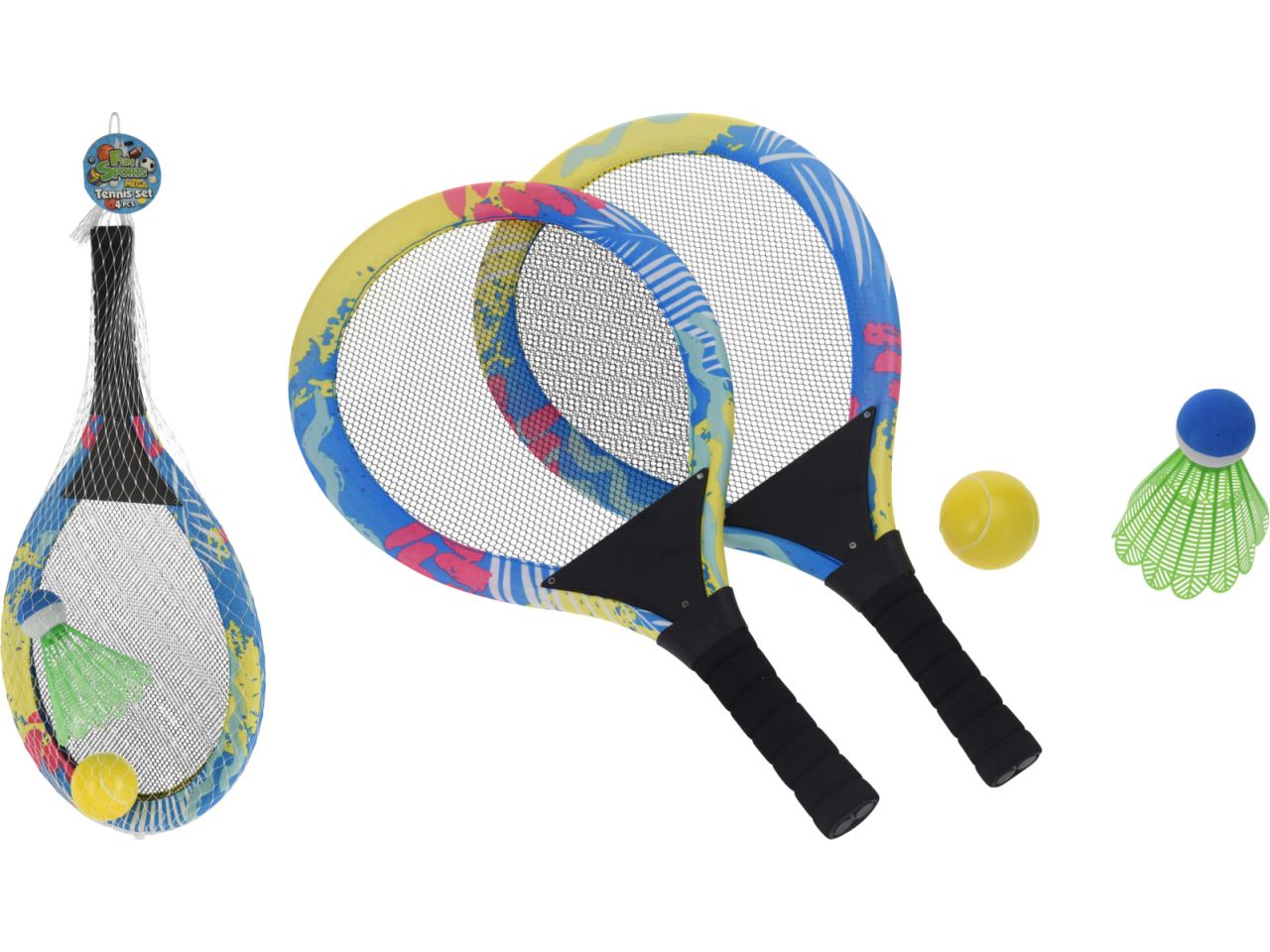 Set da tennis/volano xl 4pz