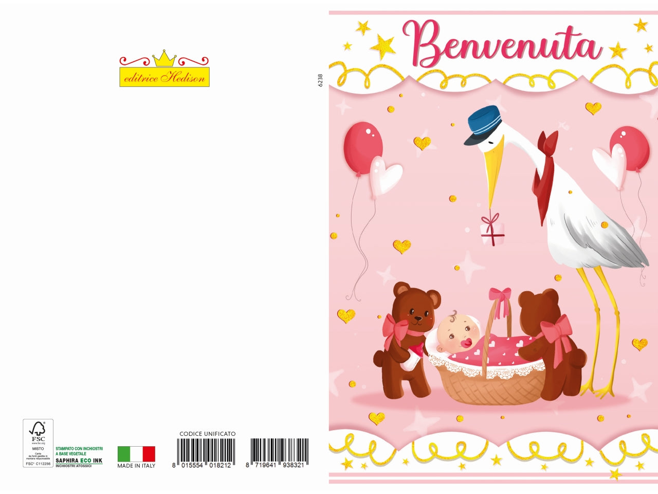 Biglietto auguri nascita femmina