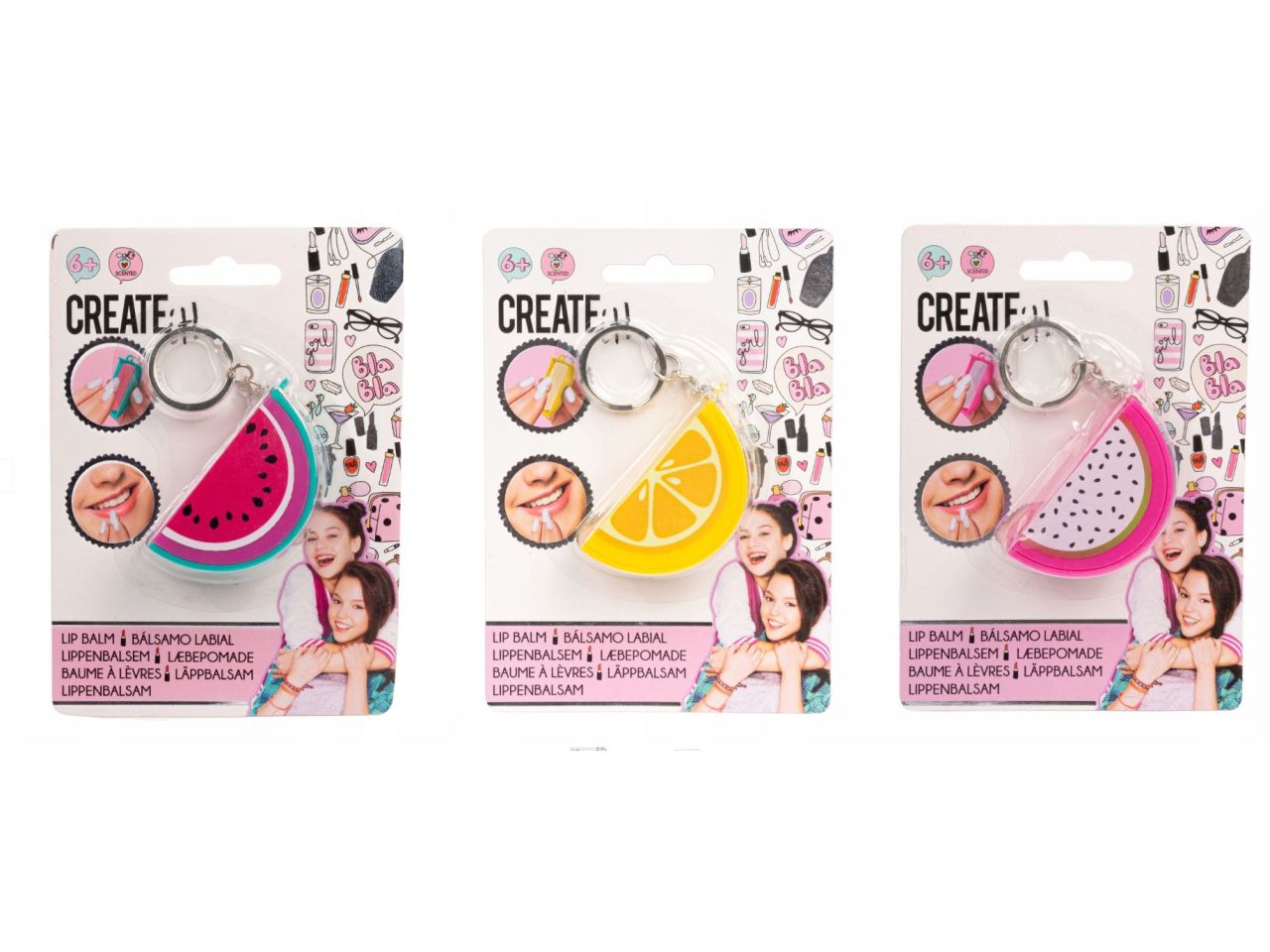 Create it! fruit lip balm in 6 colori assortiti