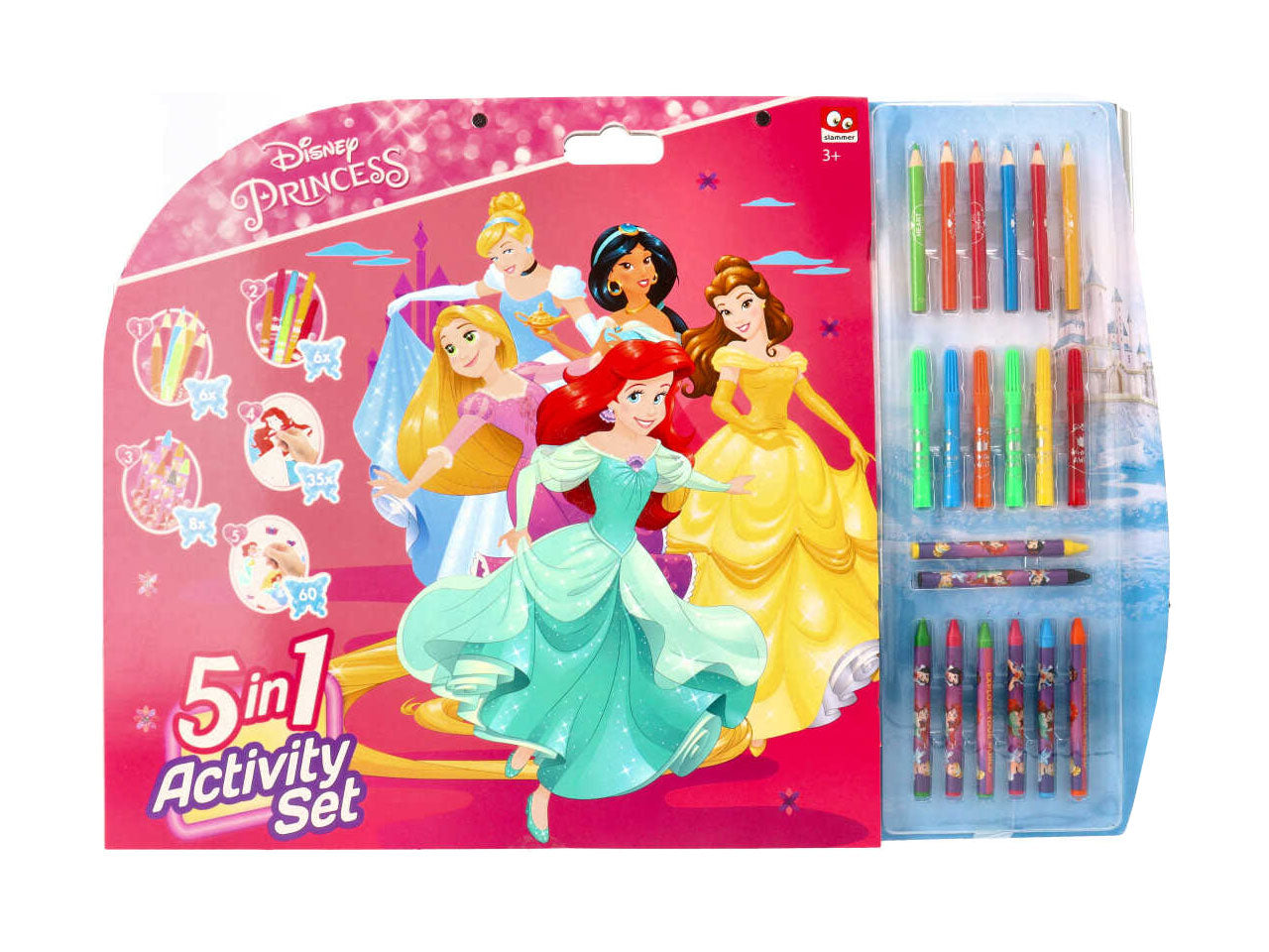 Princess blocco activity 5 in 1 con colori