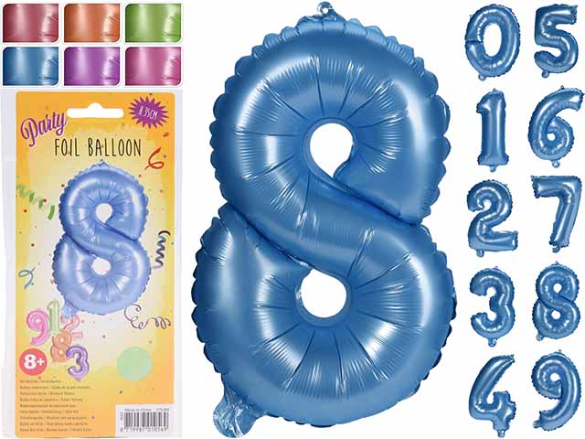 Palloncino numeri 0-9 35cm m25000250