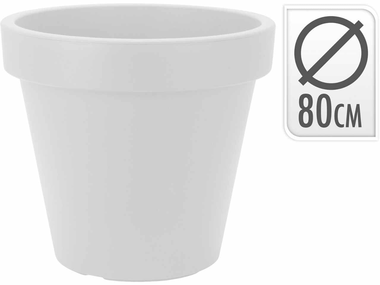 Vaso fiori d80cm bianco y54196930